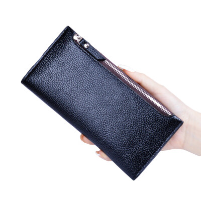 

Casual Women Solid Color Multi Card Slots Long Zip Wallet Purse Card Bag Pouch