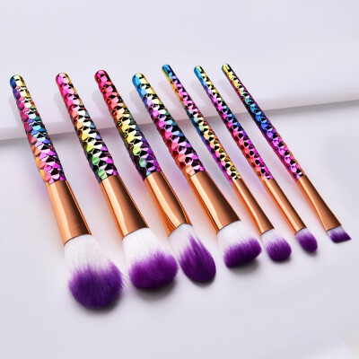 

〖Follure〗7 Pcs Makeup Brushes With A Honeycomb Eye Shadow Makeup Brush Set