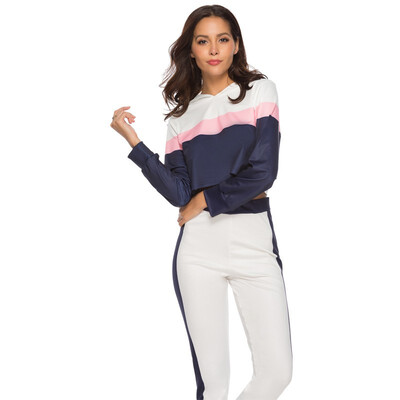 

Women Two Piece Set Casual Sportswear Lovely Hoodies Long-sleeved Suit Femme Sportswear Sets Tracksuit Set 2pcs Tops Pants Suit