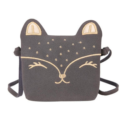 

Cute Fox Kids Leather Mini Shoulder Handbags Girl Flap Coin Messenger Purse