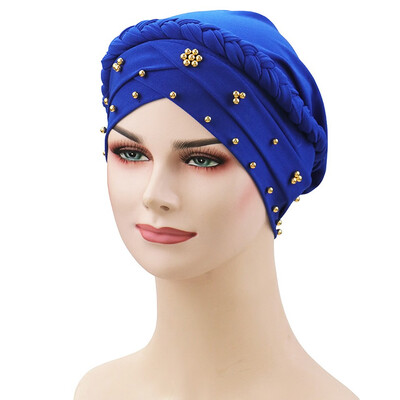 

Tailored Women Braid Indian Hat Muslim Stretch Turban Hat Chemo Cap Head Scarf Wrap Hots