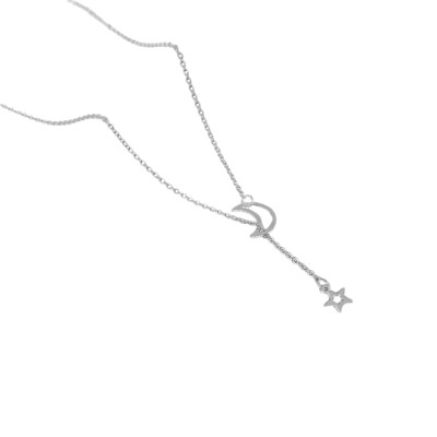 

Simple Charm Moon Star Pendant Necklace Choker Club Party Women Jewelry Gift