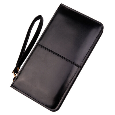 

Tailored New Retro Long Card Holder Purse Leather Stitching Lady Women Wallet BK