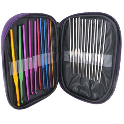 

Siaonvr 22PCS Knitting Tool Sweater Needle Stainless Steel Aluminum Crochet Set