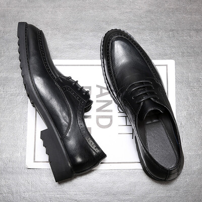 

New mens shoes Korean youth dress business shoes mens British pointed casual shoes men 1986-A