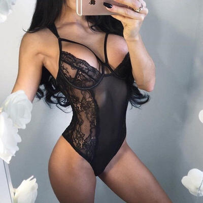 

Women Sexy-Lingerie Nightwear Sleepwear Dress Babydoll Lace G-string Underwear Black SMLXL2XL