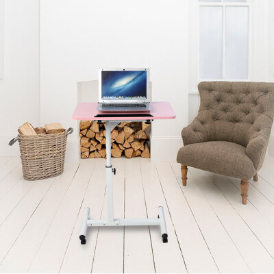 

Portable Multifunctional Removable Laptop Desk with Wheels Fan Bed Sofa Books Snack Laptop DeskRemovable Laptop Desk