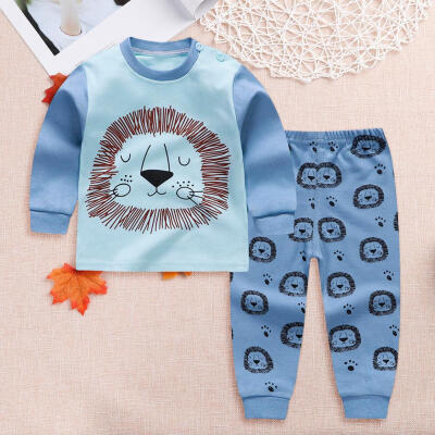 

Autumn Boys Long Sleeve Clothing Set 2pcs Cartoon Animal T-shirt Pants