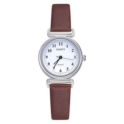 

GAIETY Womens Watches Bayan Kol Saat Quartz Digital Clock Minimalism And Simple Stlye Wristwatch Leather Strap Horloge Dames