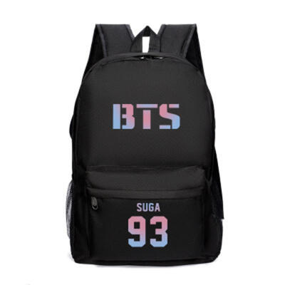 

Unisex BTS Nylon Backpack Bangtan Boys Fans School Bag Large Capacity Travel Bags