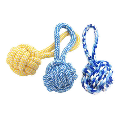 

Cute Dog Cotton Braided Rope Ball Pets Puppy Chew Teeth Bite Play Knot Toys
