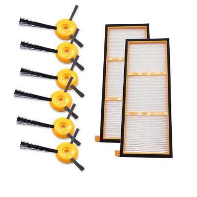 

Replacement Parts 6Pcs Side Brushes 4Pcs Filters Cleaning Brush for Shark ION RV700 RV720 RV750 RV750C RV755