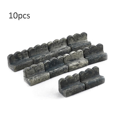 

10pcsset Mini Lotus Stone Benches Tree Stump Fairy Garden Resin DIY Craft Ornaments Miniature Landscape Model Home Decoration Pho