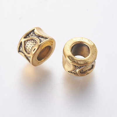 

Tibetan Style Alloy European Beads Large Hole Beads Column Antique Golden Lead Free&Nickel Free&Cadmium Free