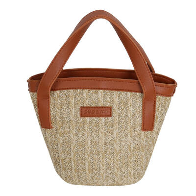 

Straw Shoulder Messenger Bucket Handbags Women Crossbody Top-handle Bags