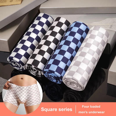 

4 Boxes Mens Underwear Boyshort Bamboo Fiber Summer Boxer Pants