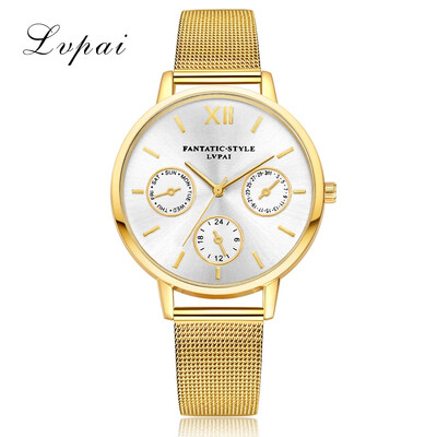 

LVPAI Watches Women Stainless Steel Bracelet Analog Quartz Watch Dropshipping Luxury Brand Casual Wristwatches Montre femme 233