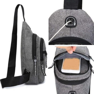 

Men Canvas Pack Bag Travel Hiking Cross Body Messenger Shoulder Sling Chest