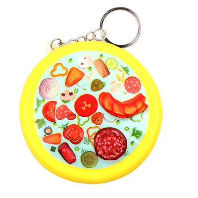 

Gotoamei Cute Pizza Stress Reliever Keychain Scented Super Slow Rising Squeeze Toy