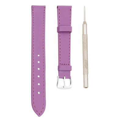 

Purple 0344 Watch Band Leather Straps Stainless Steel Watch Accessories
