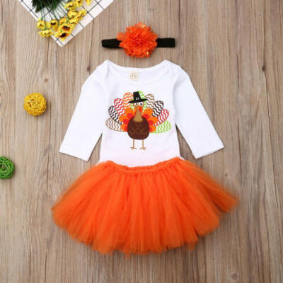 

Newborn Baby Girl Birthday Dress Rompers Tutu Skirt Headband Outfit Clothes Set