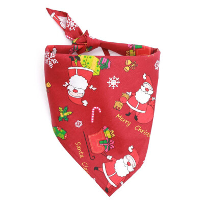 

1Pc Christmas Dog Bandana Cotton Adjustable Pet Bandana Scarf Collar Cat Dog Fashion Magic