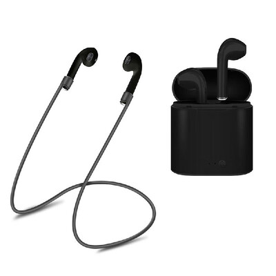 

i7s BT Earphone TWS Headphones Portable Wireless Earphones With Charging Box black