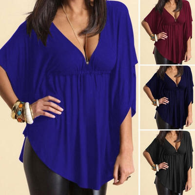 

Fashion Women Summer Loose Top Short Sleeve Blouse Ladies Casual Tops T-Shirt