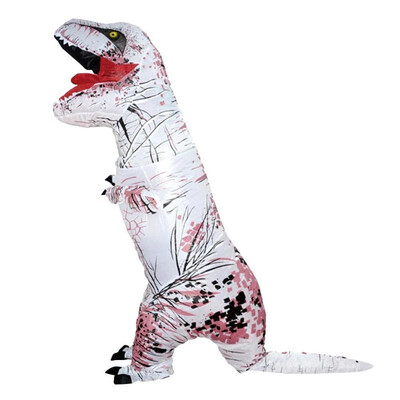 

Party Adult Inflatable Dinosaur Costume T Rex Halloween Cosplay Suit White