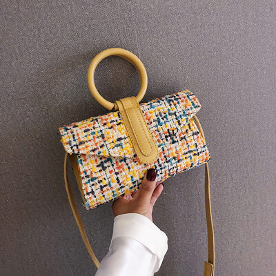 

Tailored Womens Bag Bucket Bag Shoulder Bag Color Stitching Crossbody Bag