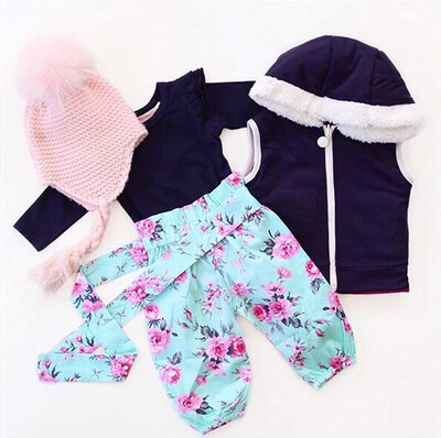 

2pcs Newborn Toddler Infant Baby Girl Clothes T-shirt TopsLong Pant Outfits Set