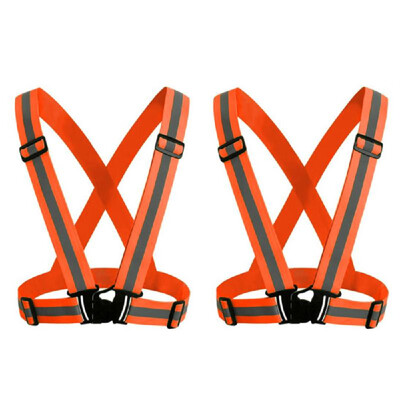 

Reflective Vest with High Visibility Bands Tape Multi-Purpose Adjustable Elastic Safety Belt for Night Running Cycling Motorcycle