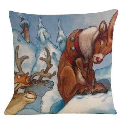 

Tailored New Christmas Cotton Linen Pillow Case Sofa Cushion Cover Home Decor