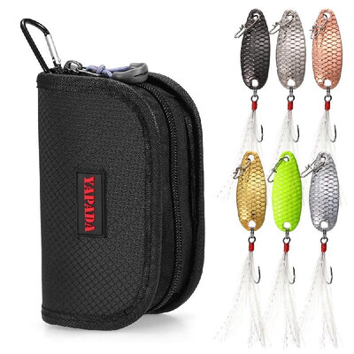 

Water-resistant Fishing Lures Bag Hard Bait Paillette Spoon Lure Fishing Tackle Accessaries Storage Bag with 6pcs Multi Colors Min