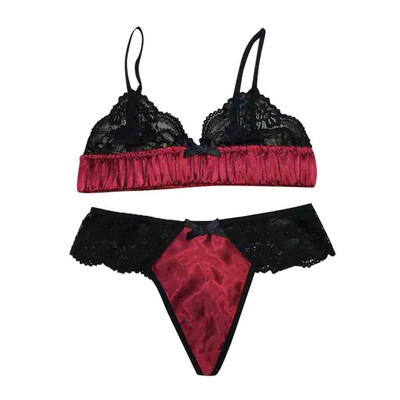 

Toponeto 2-Pc Women Sissly Sexy Deep V Lingerie Straps Bra&Panty Set Babydoll