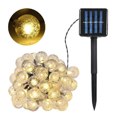 

Solar Powered String Light 7m2297ft 50 Bulbs Crystal Ball Globe Lamp IP65 Water-resistant Outdoor Hanging Fairy Lights for Holid