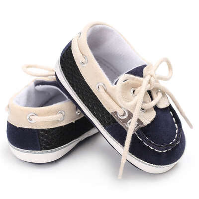 

WEIXINBUY Baby Boy Toddler First Walkers Cotton Canvas Shoes Infant Sneaker Stitching Straps Soft Bottom Non-slip Casual Shoes