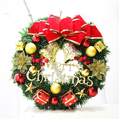 

Tailored 30cm Christmas Large Wreath Door Wall Ornament Garland Decoration Red Bowknot