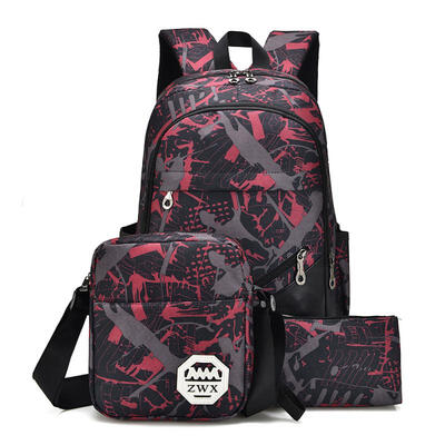 

3PCSSet Oxford Cloth Travel Backpack Shoulder Bag Handbag For Men And Women