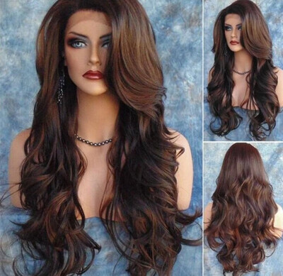 

Partially long curly hair gradient hair style European&American style curly hair