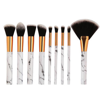 

9pcsSet Pro Marble Pattern Makeup Brushes Foundation Beauty Cosmetic Tools