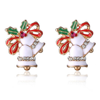 

New Cute Christmas Earrings Santa Snowman Christmas Tree Bell Earring Holiday Gifts for Womens