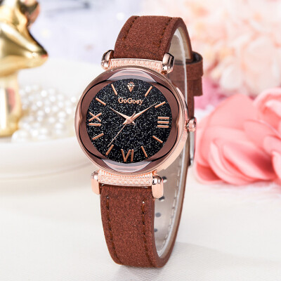 

RM Fashion Simple Roman Numeral Scale Starry Dial Dial Quartz Female Watch