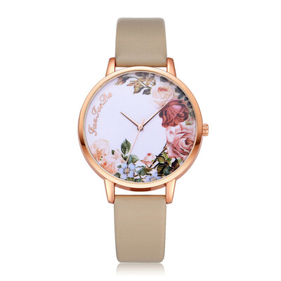 

FanTeeDa Brand Ladies Quartz Wristwatches Flower Rose Gold Dail Women Watch Girls Gift Clock Relogio Feminino Hot Sale 533