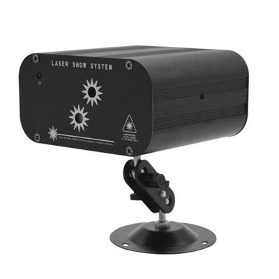 

2 Holes 48 Patterns LED Laser Projector Mini Stage Flash Light Disco Lamp