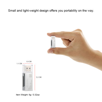 

All in One Card Reader USB 20 Mini Portable For SDTFMS microM2