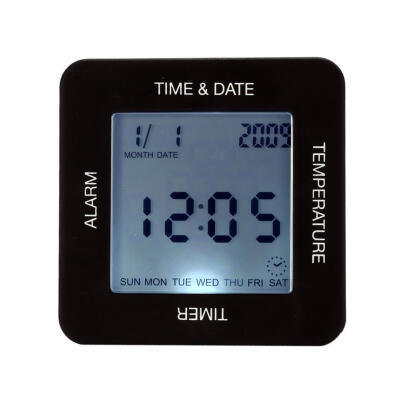 

Digital Rotating Alarm Clock with Timer Alarm Time Calendar annd Tempera