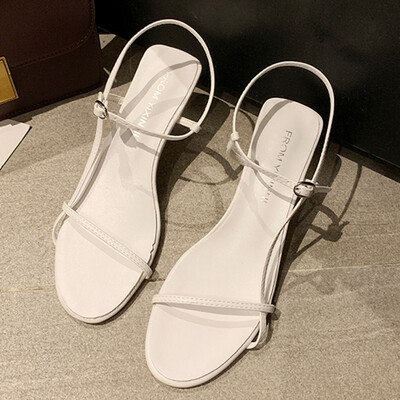 

Summer open-toed one-to-one sandals with fairy style sexy strap simple heels