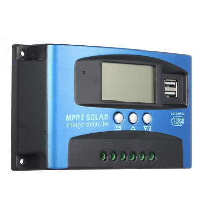 

100A MPPT Solar Charge Controller Dual USB LCD Display Auto Solar Cell Panel Charger Regulator