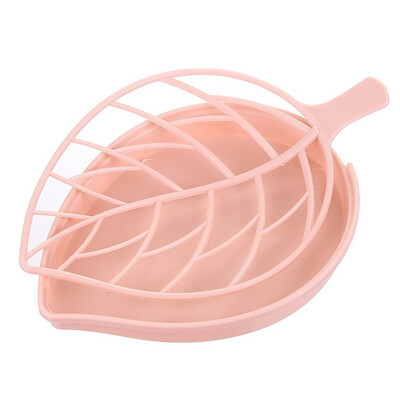 

Exquisite Life Essential Double-Layer Drain soap Box Bathroom Plastic soap Box Creative Leaf soap Tray